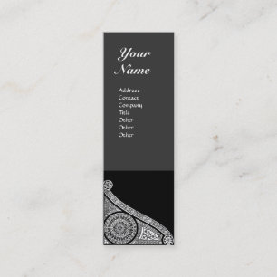 RENAISSANCE MONOGRAM 3 dark grey Mini Business Card