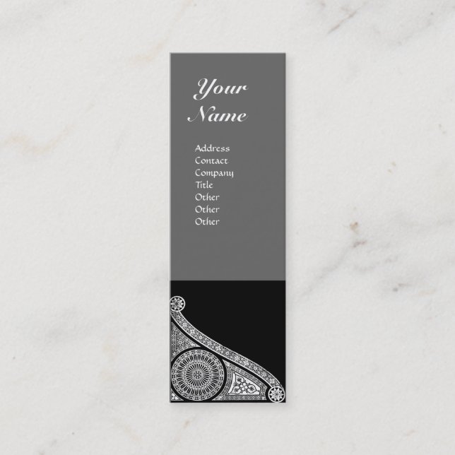 RENAISSANCE MONOGRAM MINI BUSINESS CARD (Front)
