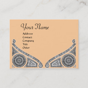 RENAISSANCE MONOGRAM ,pink Business Card