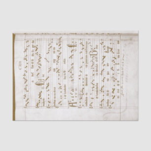 Renaissance Music with handwritten note at bottom  Tissue Paper