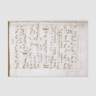 Renaissance Music with handwritten note at bottom Tissue Paper
