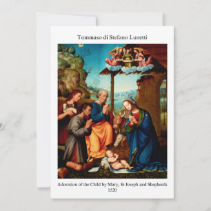 Renaissance Nativity Adoration of the Shepherds Holiday Card