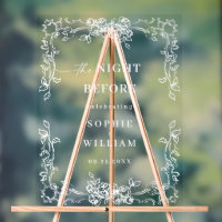 Renaissance Ornate Floral Rehearsal Diner Welcome