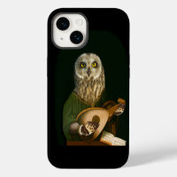 Renaissance Owl Playing the Lute