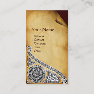 RENAISSANCE  Parchment Monogram 1 Business Card