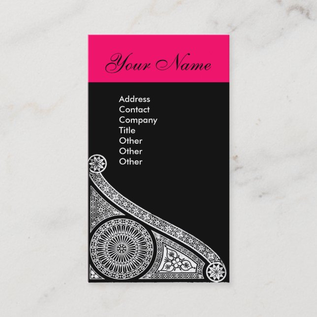 RENAISSANCE pink Business Card (Front)