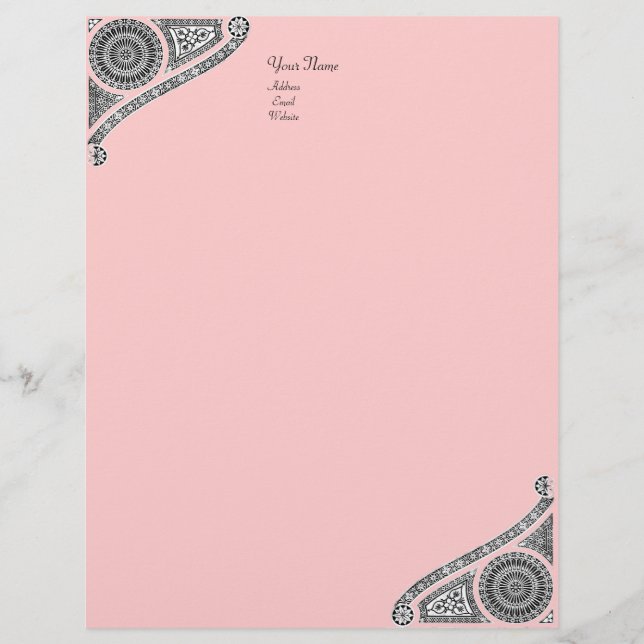 RENAISSANCE ,pink Customized Letterhead (Front)