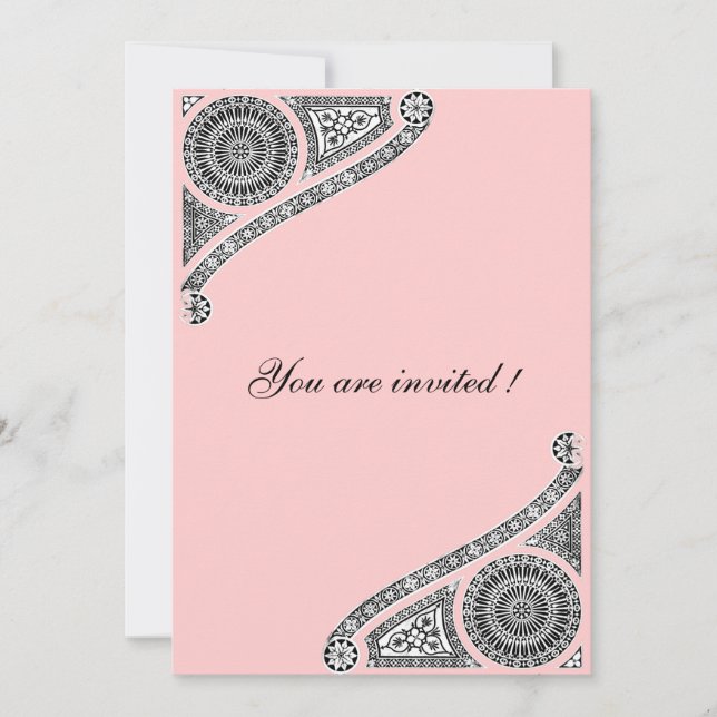 RENAISSANCE ,pink Invitation (Front)