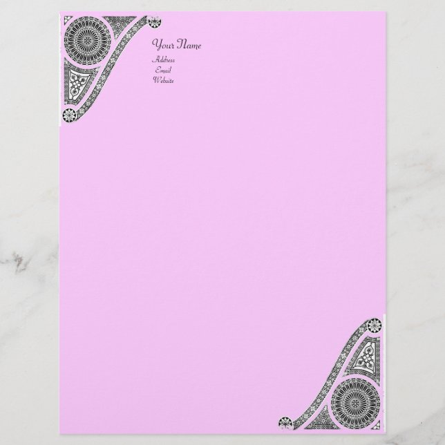 RENAISSANCE,pink Letterhead Design (Front)