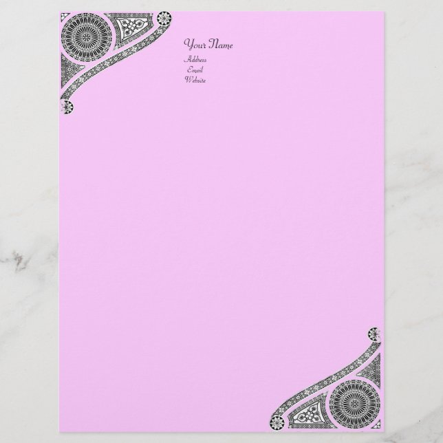 RENAISSANCE ,pink violet Personalised Letterhead (Front)