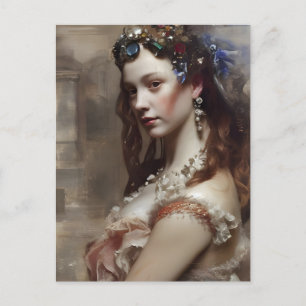 Renaissance Princess AI generated fantasy art Postcard