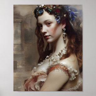 Renaissance Princess  AI generated fantasy art Poster