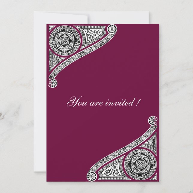 RENAISSANCE ,purple Invitation (Front)