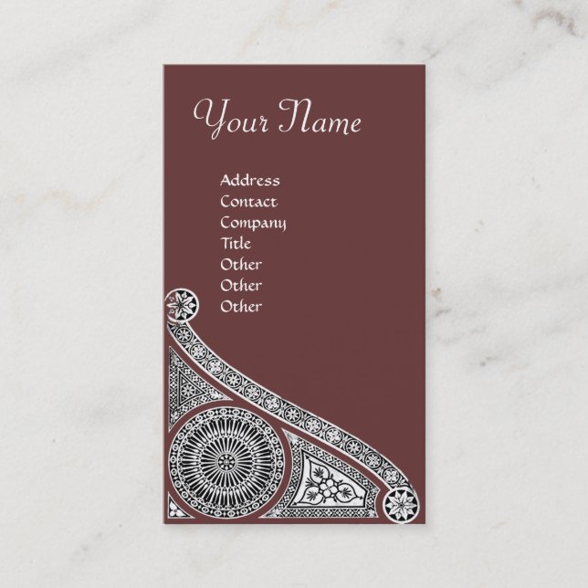 RENAISSANCE red brown Business Card (Front)