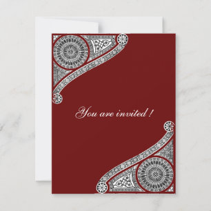 RENAISSANCE ,red Invitation