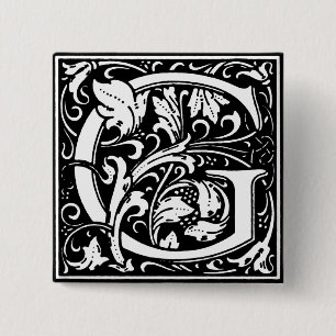Renaissance Style Alphabet Letter G - Pin