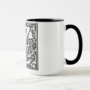 Renaissance Style Alphabet Letter Z On Mug