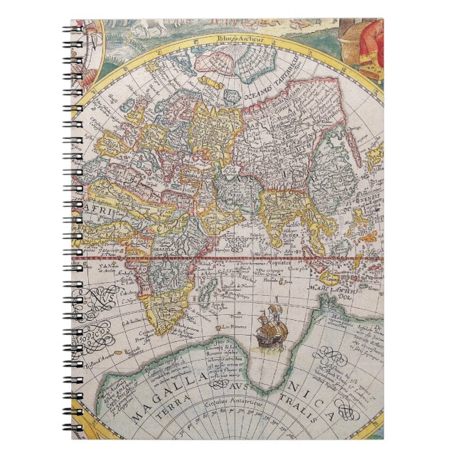 Renaissance Style Europe Map Notebook (Front)