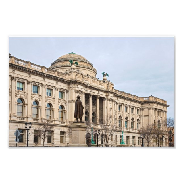 renaissance style public library in milwaukee photo print (Front)