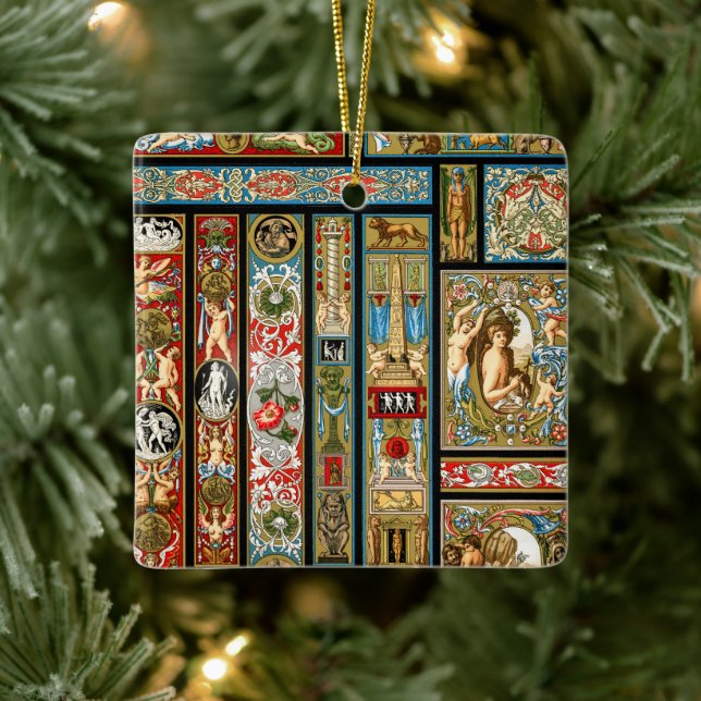 Renaissance Themes Textiles and Fabrics Ceramic Ornament (Tree)
