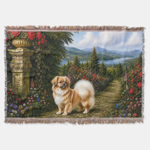 Renaissance Tibetan Spaniel Throw Blanket