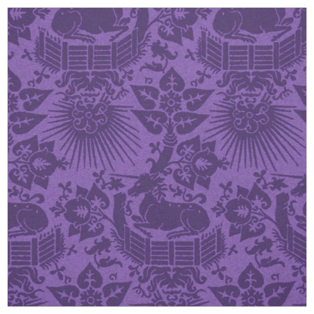 Renaissance Unicorn Garden, Amethyst Fabric (Swatch)