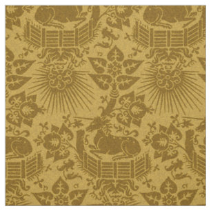 Renaissance Unicorn Garden, Topaz Fabric