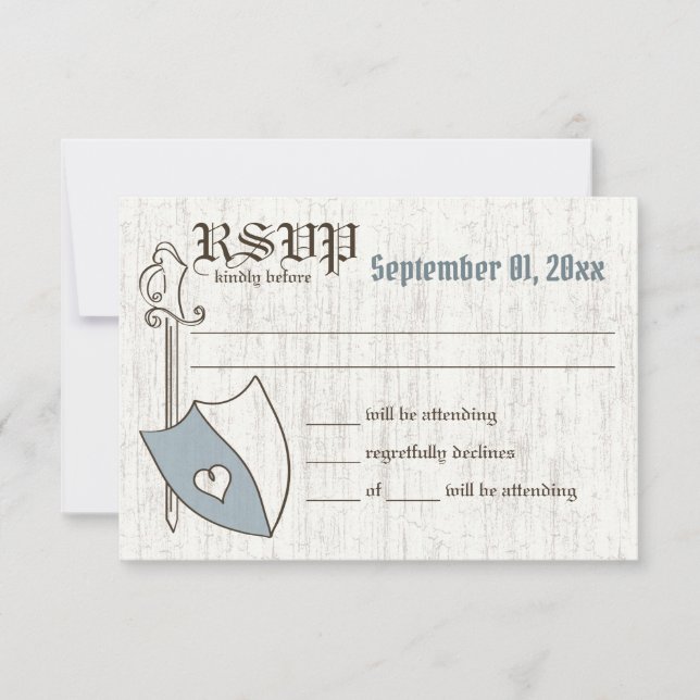 Renaissance Wedding Arms Response Invitation (Front)
