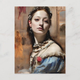 Renaissance Woman Portrait Painting  Postcard