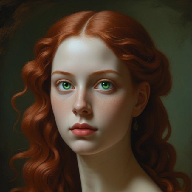 Renaissance Woman with Bright Green Eyes Poster (Creator Uploaded)
