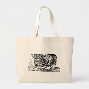 Renaissance Woodcut of a Ram Totebag Large Tote Bag