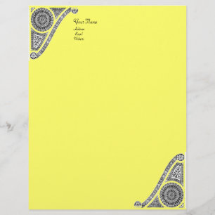RENAISSANCE,yellow Letterhead Template