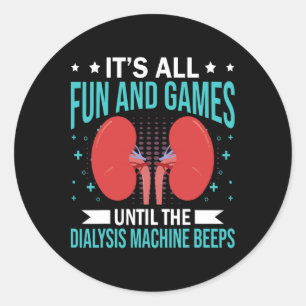 Renal Dialysis Nurse Classic Round Sticker