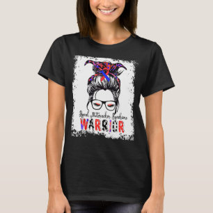 Renal Nutcracker Syndrome Warrior Blue Red Ribbon T-Shirt