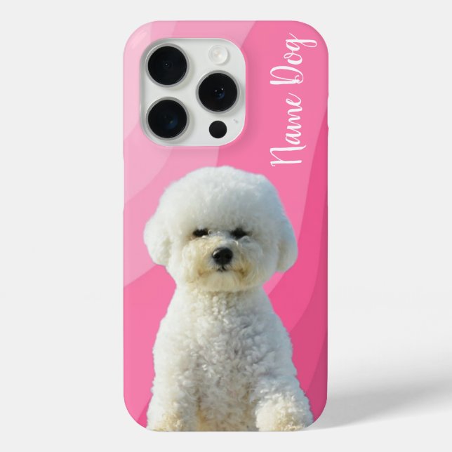 Rename your Bichon Frise dog on the phone cases (Back)