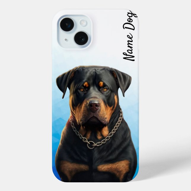 Rename your Rottweiler dog on the phone cases (Back)