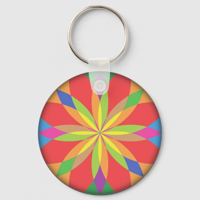 RenascencePub Vibrant Beautiful Colors Keychain! Key Ring (Front)