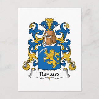 Renaud Family Crest Postcard