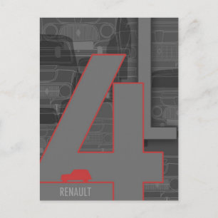 Renault 4L Postcard