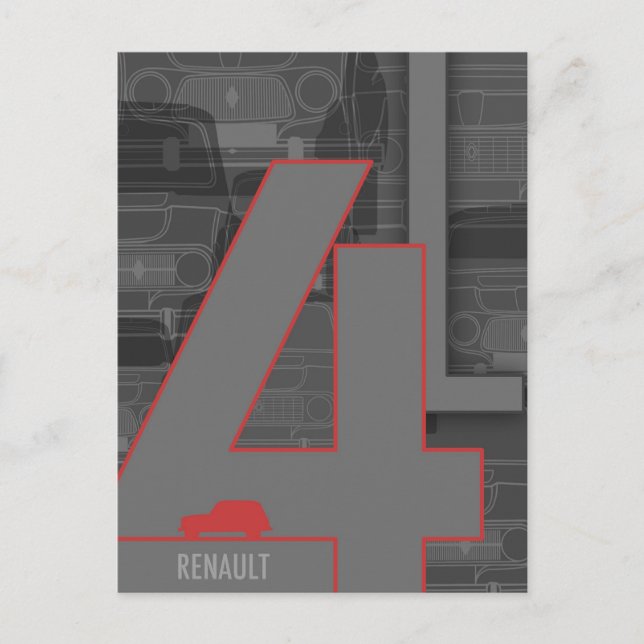 Renault 4L Postcard (Front)