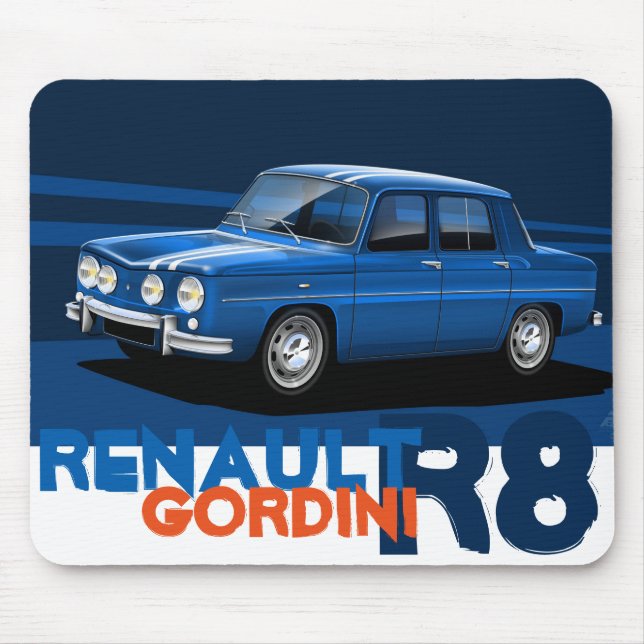 Renault R8 Gordini Mouse Mat (Front)
