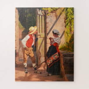 Rendezvous vintage art jigsaw puzzle