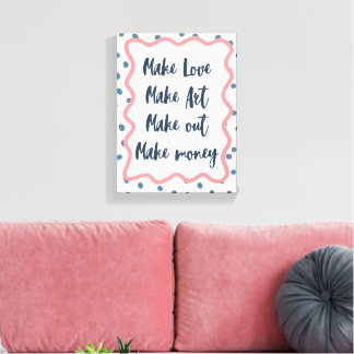 rendy Girly Y2K Esthetic Typography Wall Art