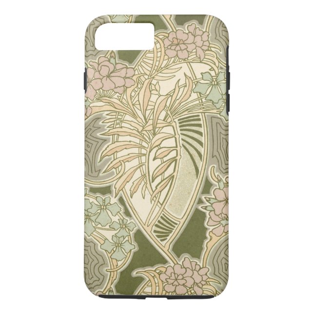 Rene Beauclair’s Art Nouveau Flower Design Case-Mate iPhone Case (Back)