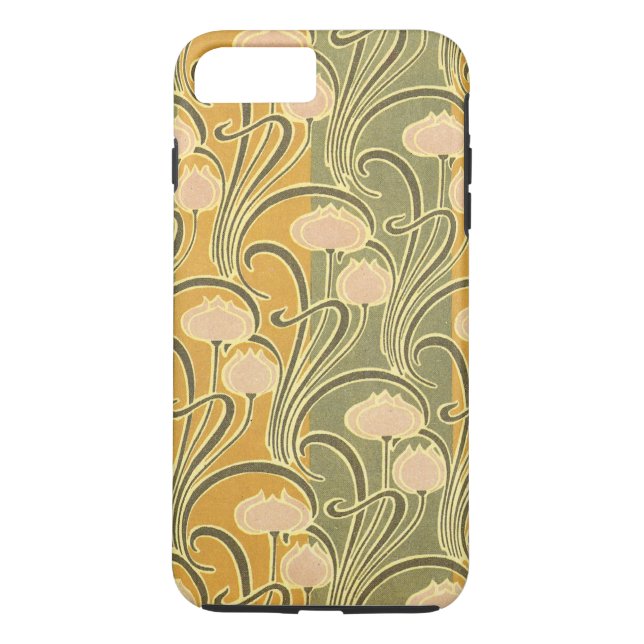 Rene Beauclair’s Art Nouveau Stripes & Flowers Case-Mate iPhone Case (Back)