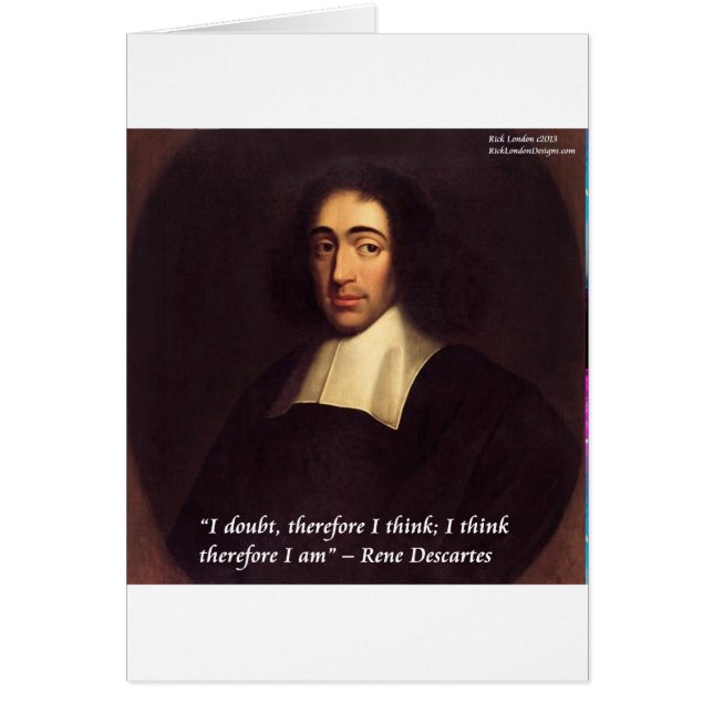 Rene Descarte I Think Therefore I Am Quote (Front)