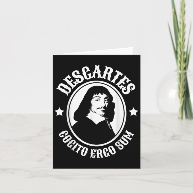 Rene Descartes Cogito Ergo Sum Quote  Card (Front)