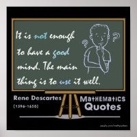 Rene Descartes Mathematics Posters Quotes