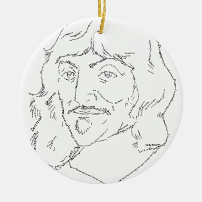 Rene Descartes Ornament (Front)