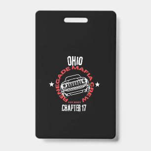 Renegade Mafia Crew Ohio Chapter Badge ID Badge